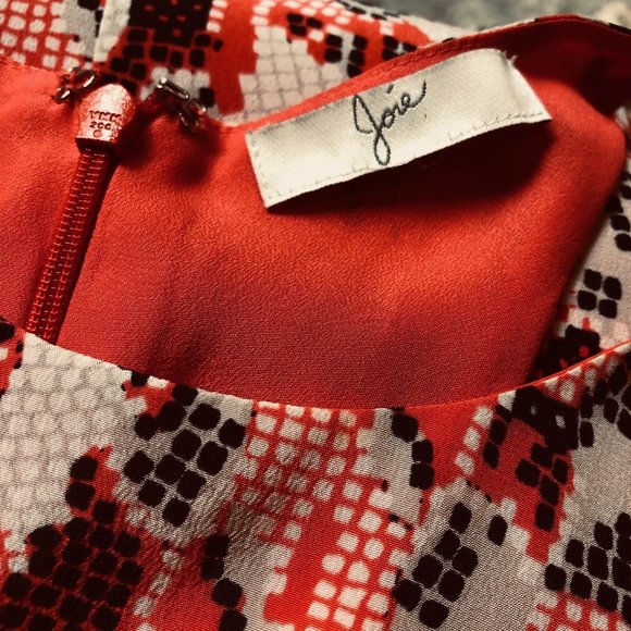 JOIE | Red & Black Snake Print Silk Tank Top | Size Small - Picture 4 of 8